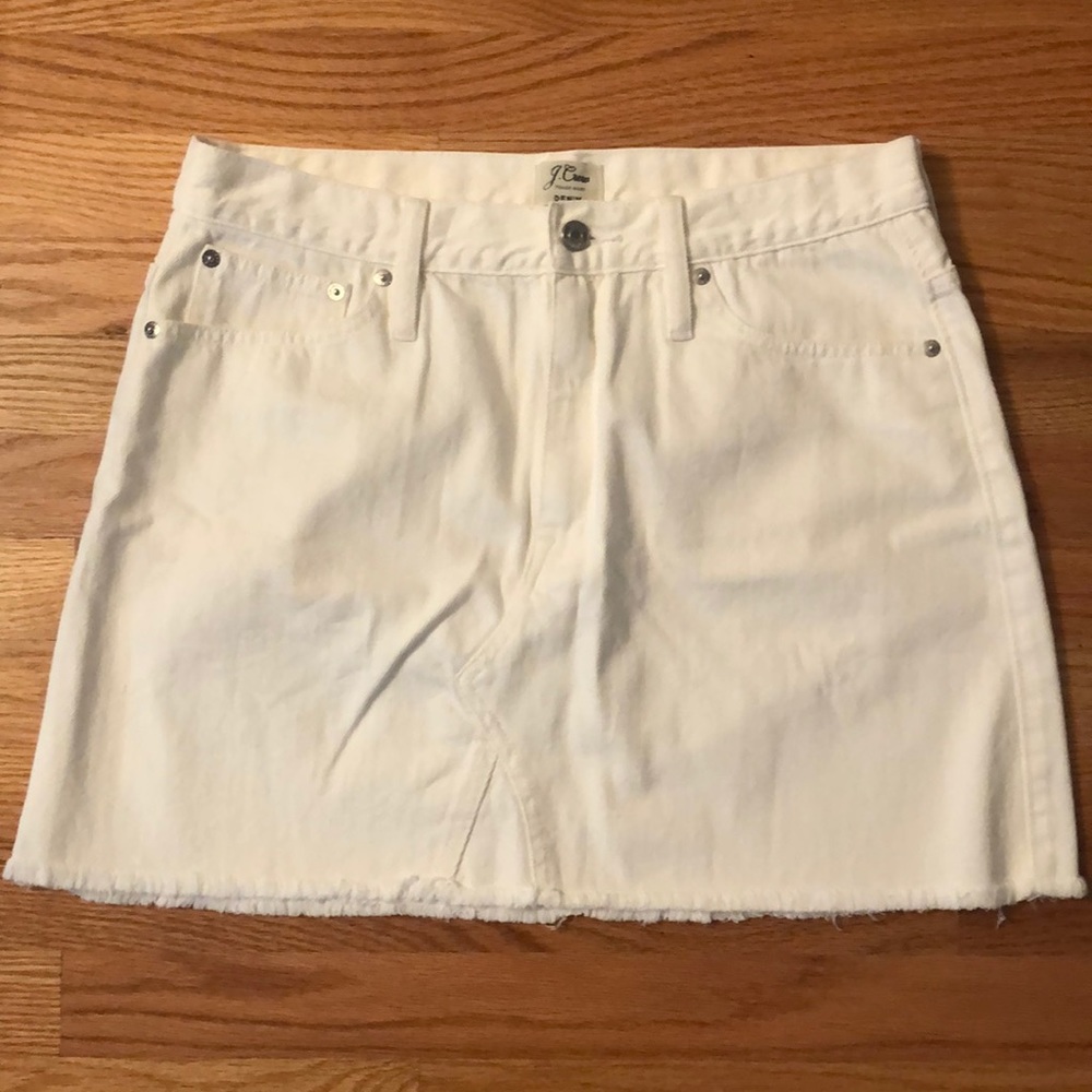 NWT White Jean skirt